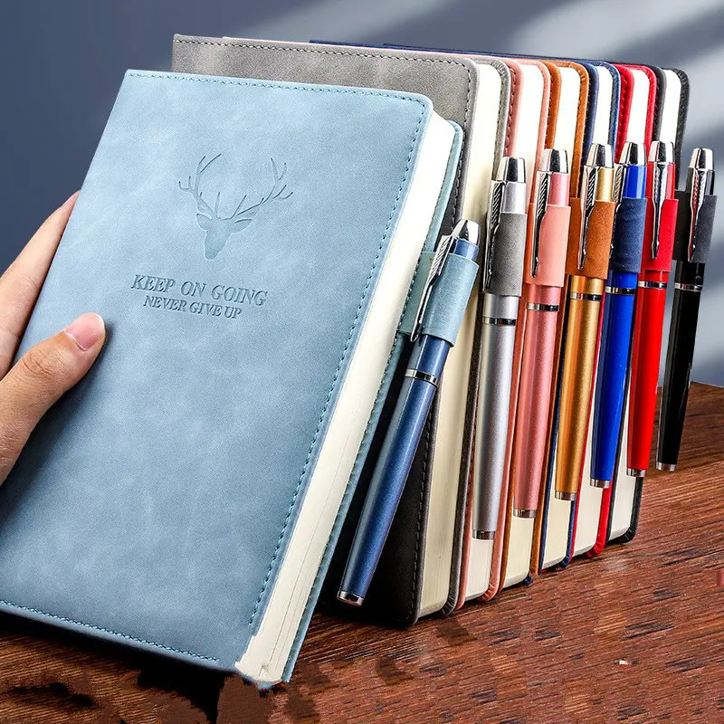 A5/B5 PU Leather Cover Journals Notebook Paper Writing Diary 360 Pages 