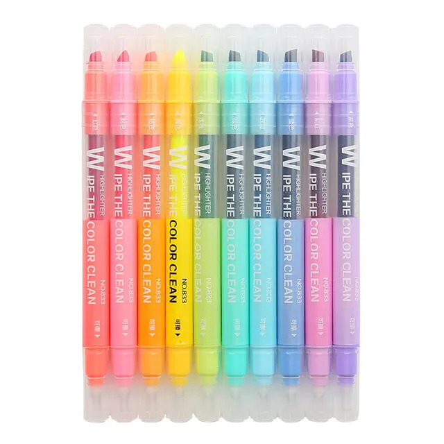 10-Color Highlighters - Clear Sticky Notes™