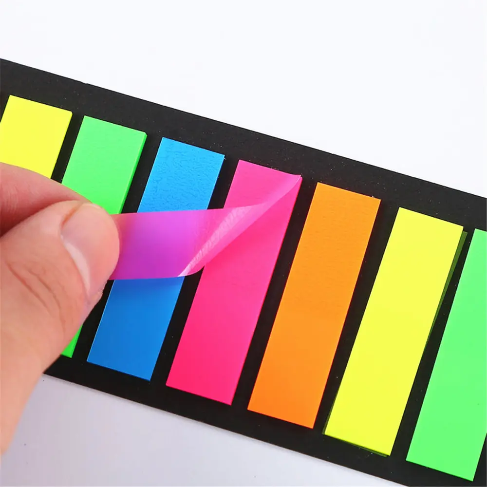 Colorful Transparent Book Tabs - Clear Sticky Notes™